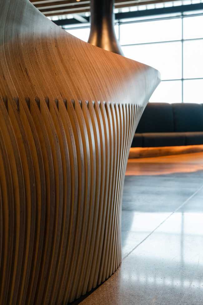 Lounge at Washington International Airport. Warm and welcoming space for all