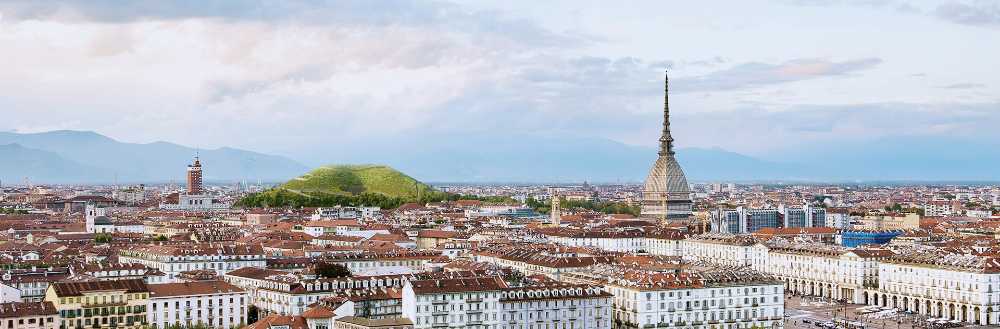 Sponge Mountain in Turin. Artificial mountain absorbs air pollution