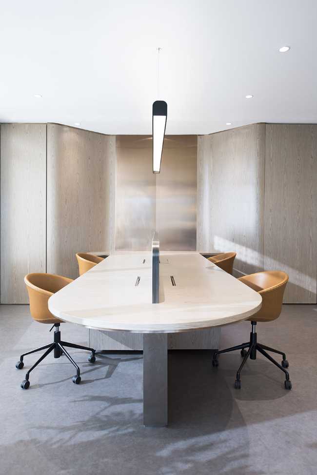 New design for an office in Hong Kong. Luxury workspace with organic shapes