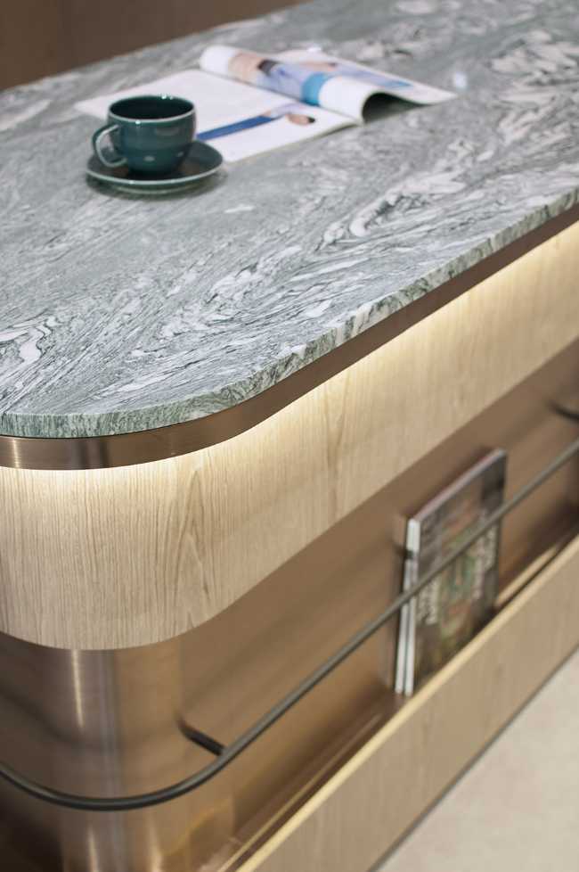 New design for an office in Hong Kong. Luxury workspace with organic shapes